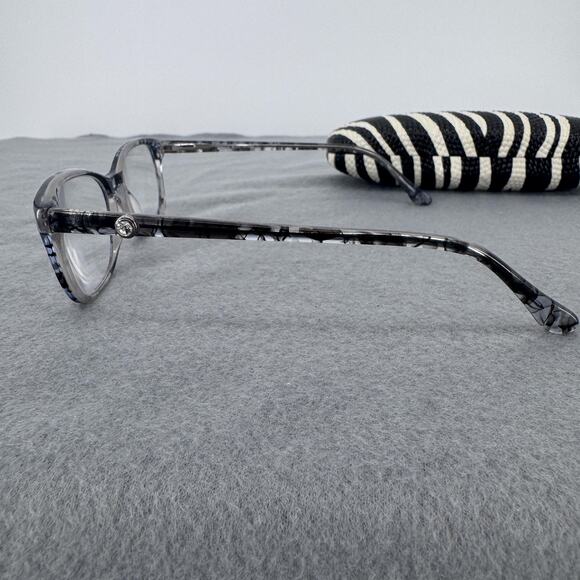 Karen Kane Petites Night Owl Eyeglasses Frames Marble 49-16-145 Zebra Case - Picture 2 of 12